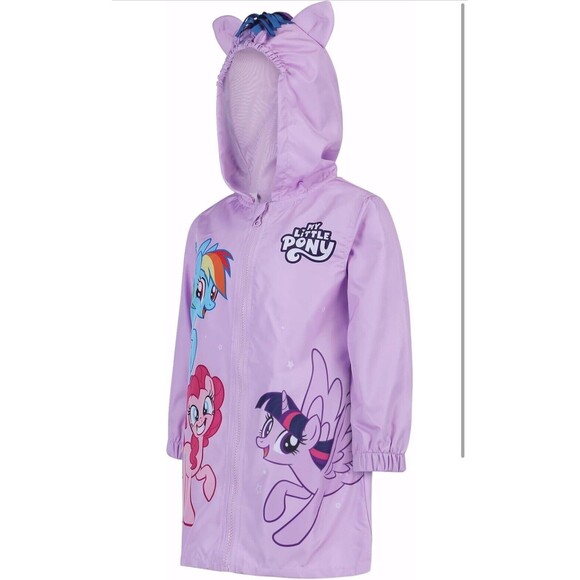 Girls Size‎ 4 My Little Pony Hooded Windbreaker Rainbow Dash Pinkie Pie - Picture 6 of 9